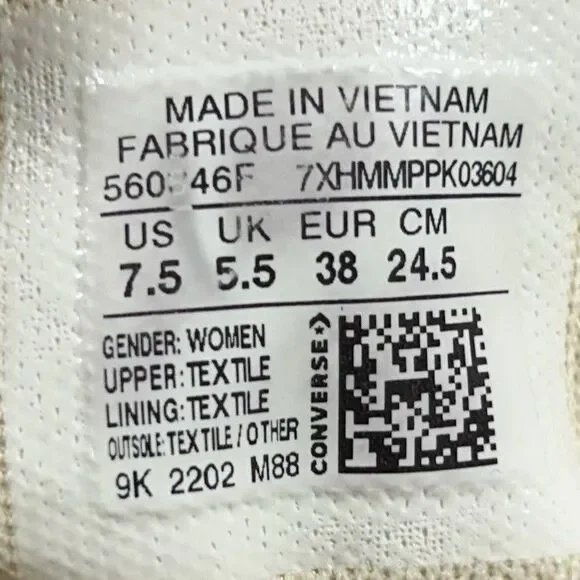 Converse Chuck Taylor All Star Platform High 560846F Womens Size 7.5 White Shoes - Picture 12 of 12